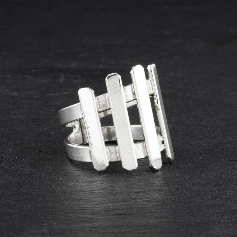 sterling silver open wide ring