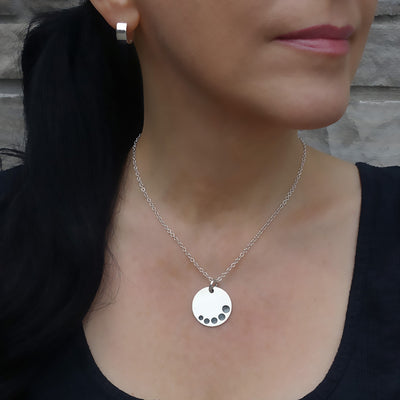 Handmade Sterling Silver Disc Necklace