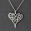 handmade sterling silver heart necklace