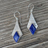 large lapis lazuli and sterling silver dangle earrings