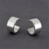 plain sterling silver hoop earrings