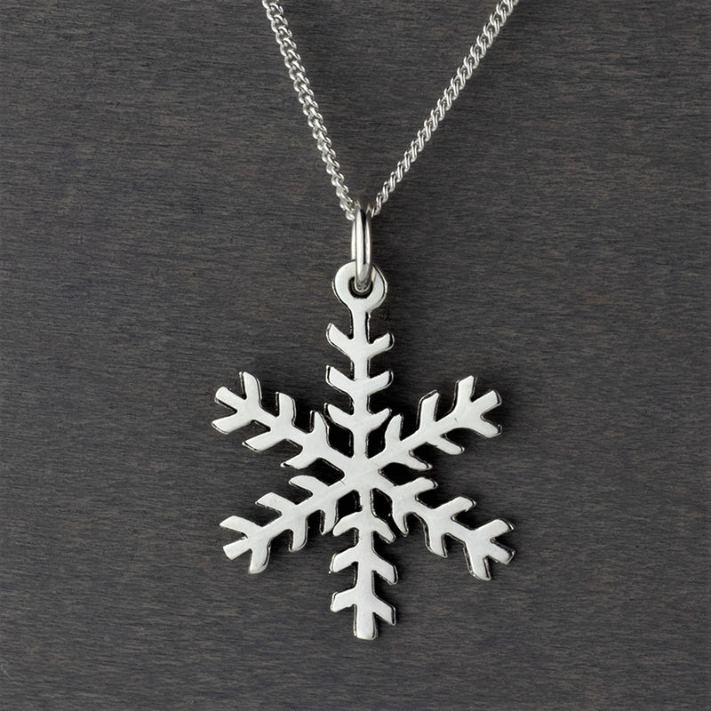 sterling silver snowflake pendant necklace