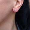 Minimalist Triangle Silver Stud Earrings