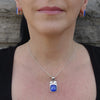 Square Lapis Lazuli Pendant Necklace