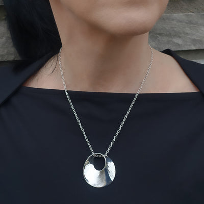 Sterling Silver Mobius Pendant Necklace