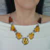 Large Sterling Silver Amber Necklace