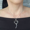 Sterling Silver Large Heart Pendant Necklace