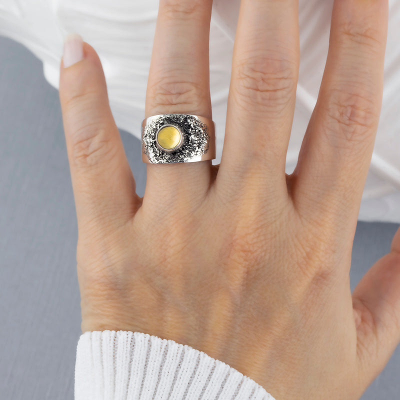 handmade sterling silver and citrine ring
