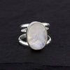 genuine moonstone silver ring
