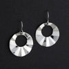 handmade silver circular earrings