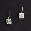 short silver drop earrings