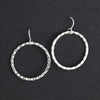 sterling silver hoop dangle earrings