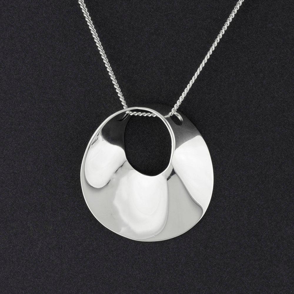 sterling silver Mobius necklace