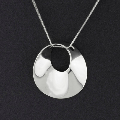 sterling silver Mobius necklace