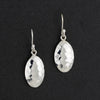sterling silver oval dangle earrings