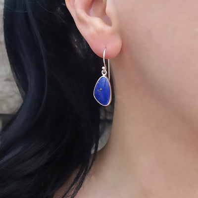 Lapis Lazuli Sterling Silver Drop Earrings
