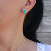 Square Turquoise Stud Earrings