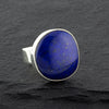 chunky sterling silver lapis lazuli ring