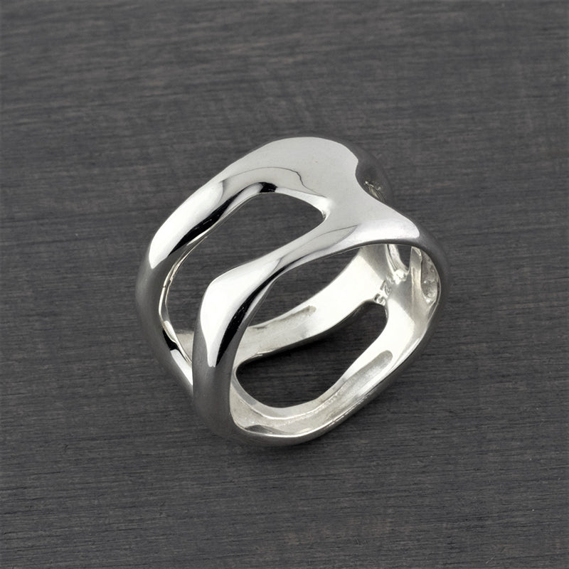 cut out sterling silver ring
