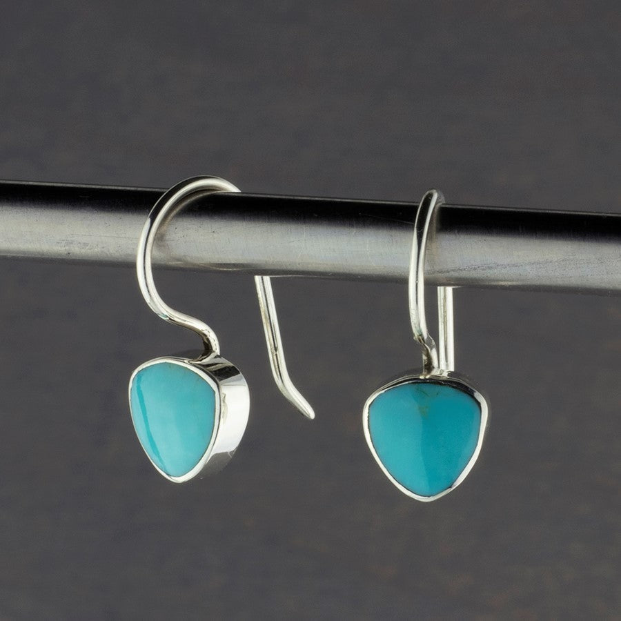 Large Turquoise Gemstone & Freshwater Pearl Earring – Paula Sherras Designs