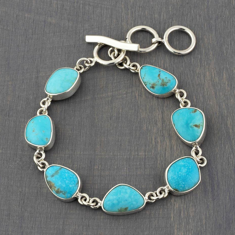 genuine turquoise sterling silver bracelet