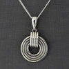 handmade sterling silver circle necklace