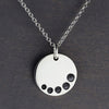 handmade sterling silver disc necklace