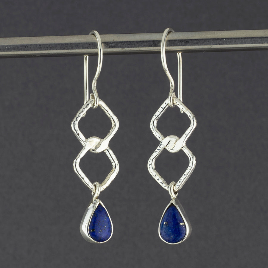 lapis lazuli sterling silver dangle earrings