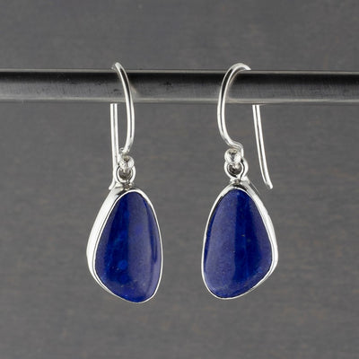 lapis lazuli sterling silver drop earrings