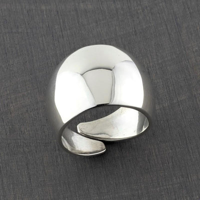 large wide sterling silver ring