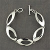 marquise sterling silver link bracelet