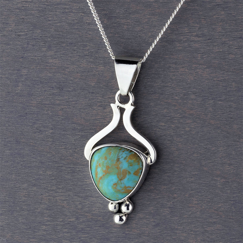 natural turquoise pendant necklace