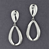 open teardrop sterling silver earrings