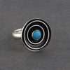 oxidized silver and turquoise artisan ring