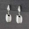 post dangle earrings in sterling silver