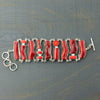 red coral statement bracelet