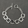 square sterling silver link bracelet