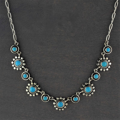handmade sterling silver and turquoise necklace