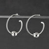 sterling silver ball hoop earrings