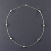 sterling silver beaded station necklace