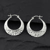 sterling silver crescent hoop earrings