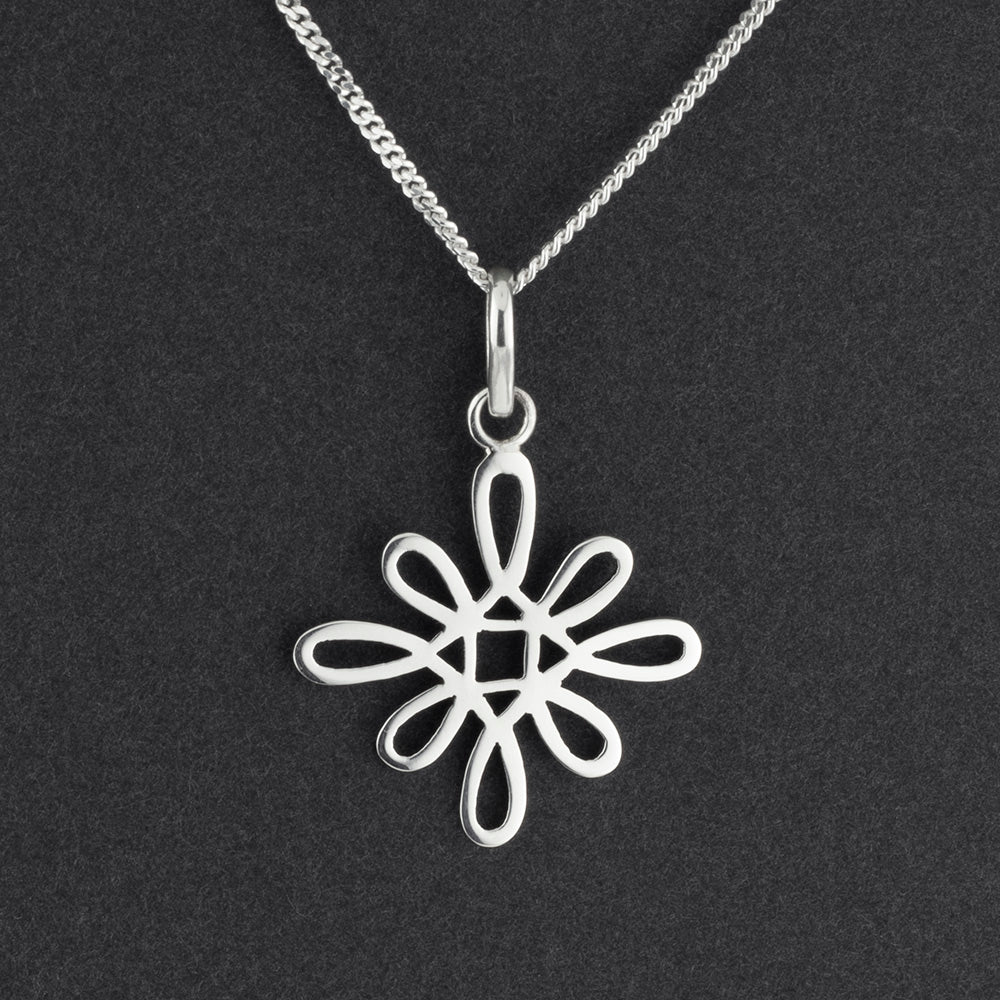 sterling silver eternity knot pendant necklace