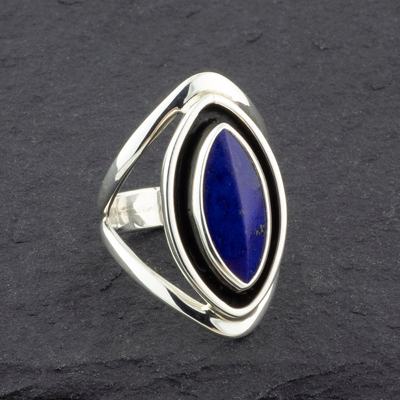 sterling silver lapis lazuli ring