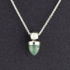 sterling silver prehnite pendant necklace