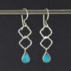 turquoise and sterling silver dangle earrings