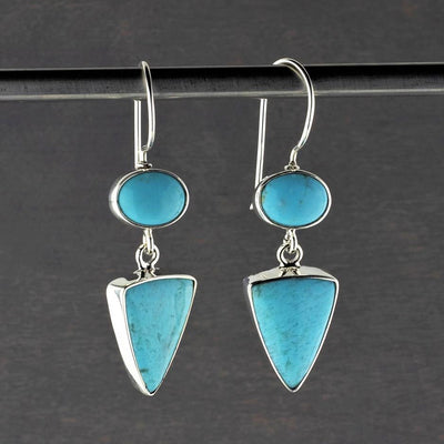 turquoise double drop earrings