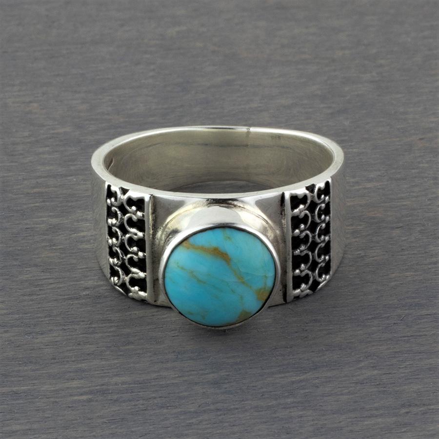 unique turquoise sterling silver ring