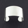 wide plain sterling silver cuff bracelet